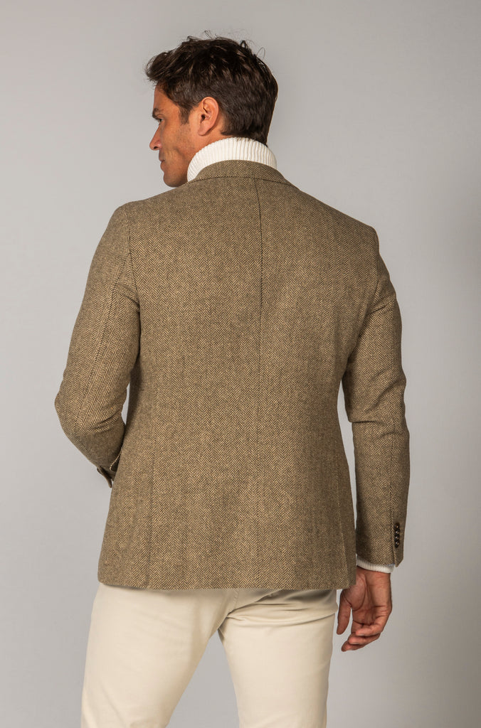 Americana Espiga Beige Lana 100%