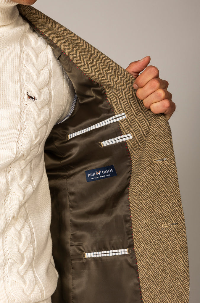 Americana Espiga Beige Lana 100%