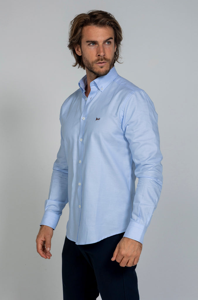 Camisa Pinpoint Celeste