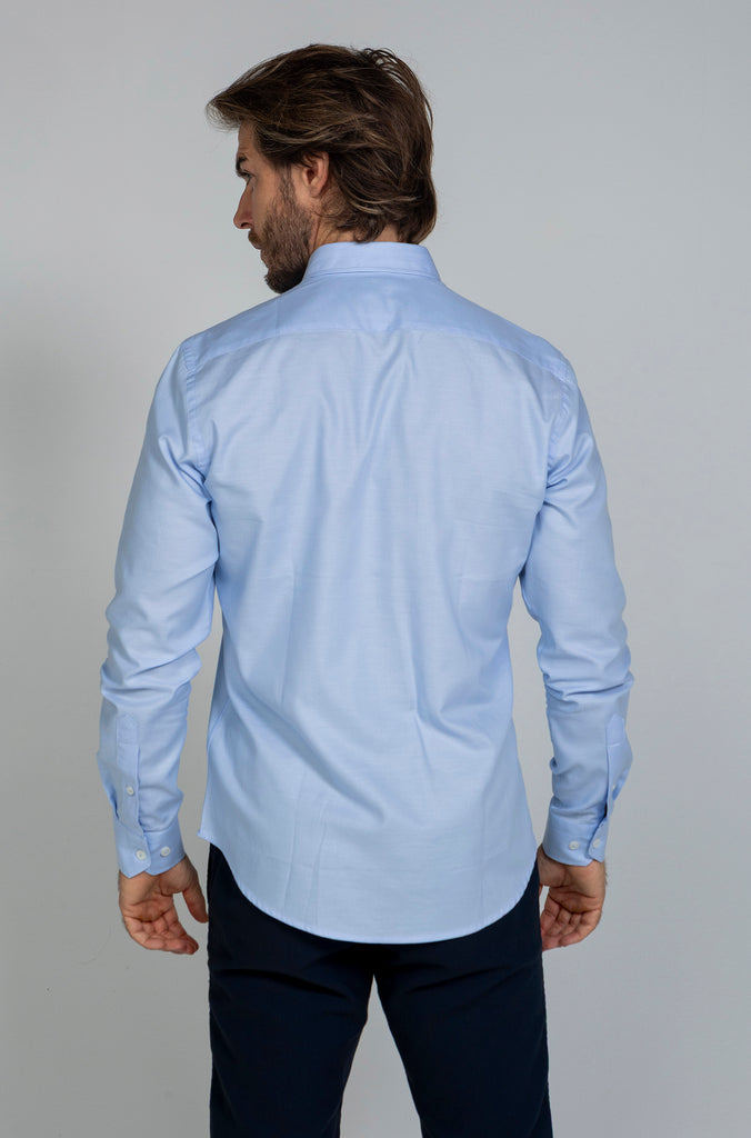 Camisa Pinpoint Celeste