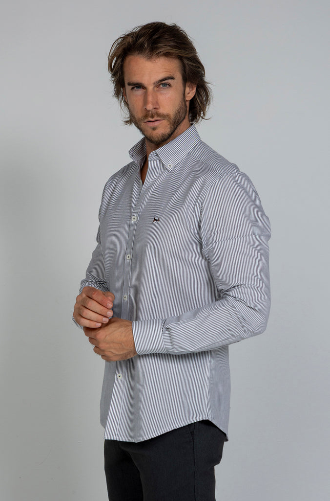 Camisa Pinpoint Raya Kodak Gris