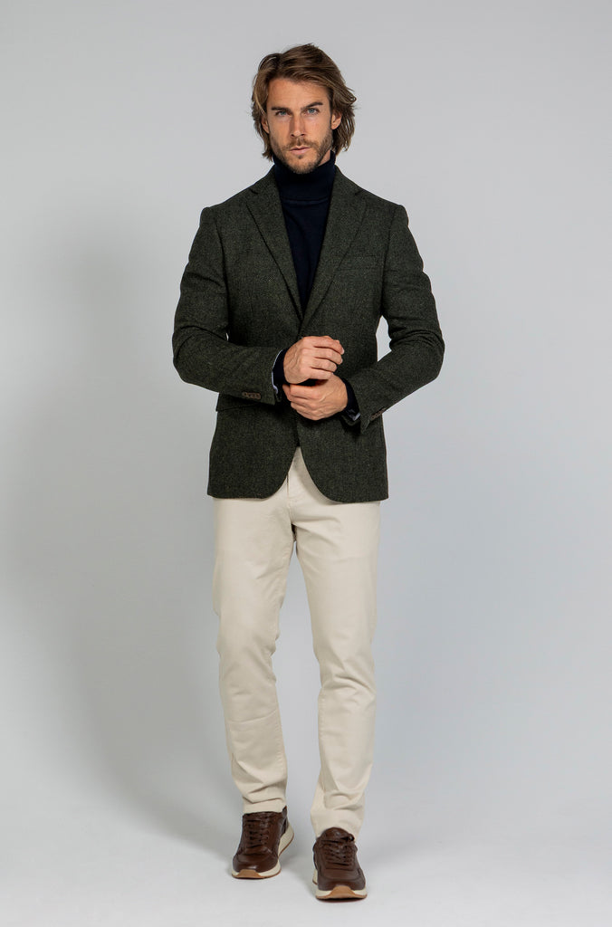 Americana Espiga Verde Lana 100%