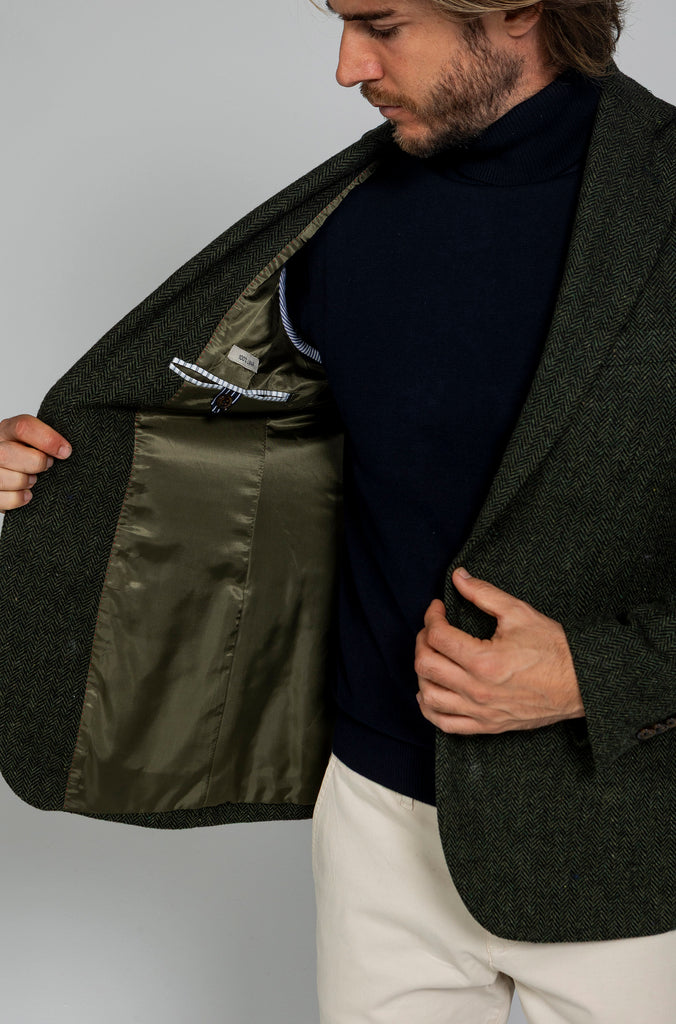 Americana Espiga Verde Lana 100%