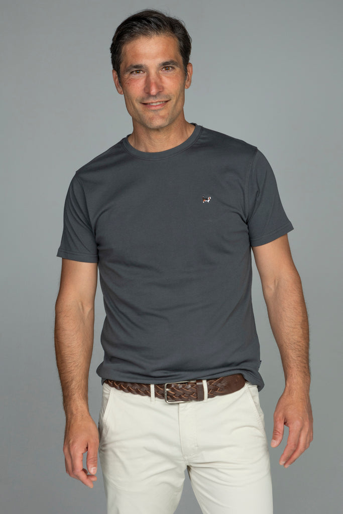 Camiseta Básica Brandon Gris Plomo
