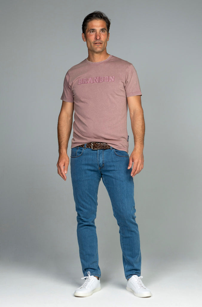 Camiseta Rocken Delavada Malva