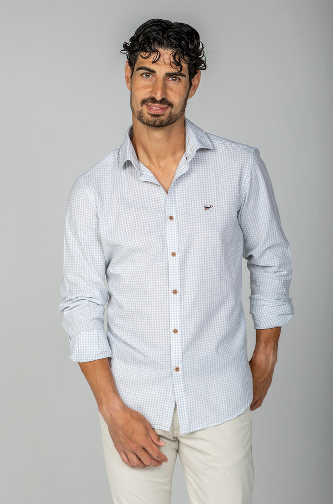 Camisa Lino Harry Celeste