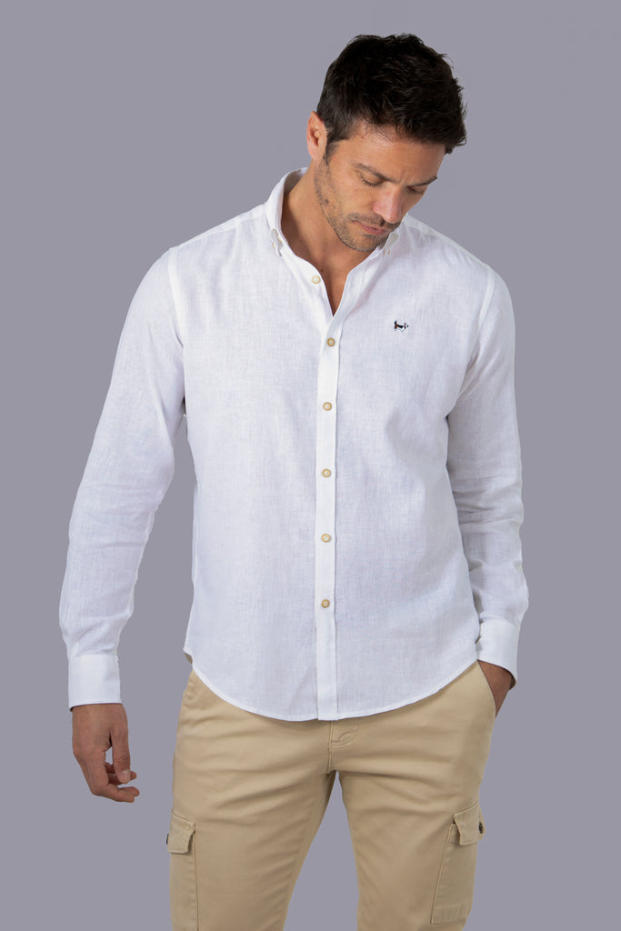 Camisa Ibiza Lino Blanca