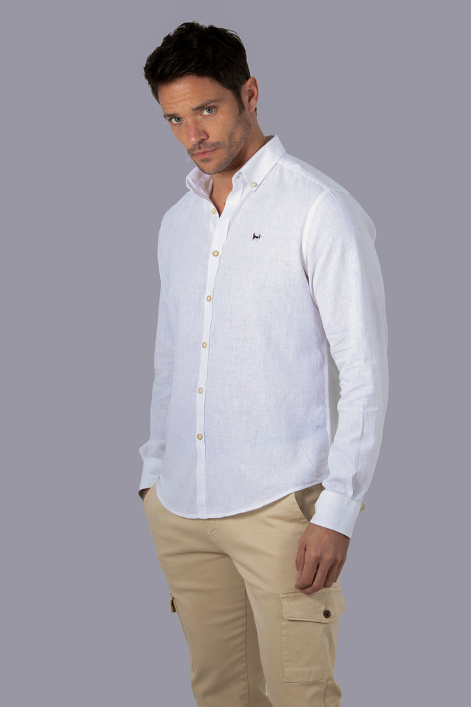 Camisa Ibiza Lino Blanca