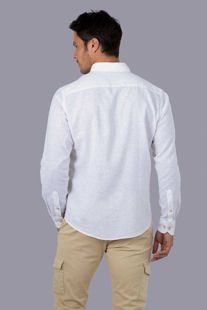 Camisa Ibiza Lino Blanca