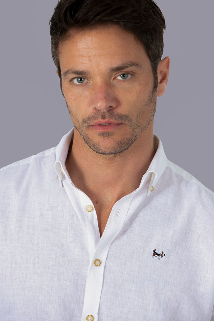 Camisa Ibiza Lino Blanca