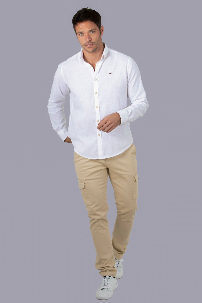 Camisa Lino Sport Blanca
