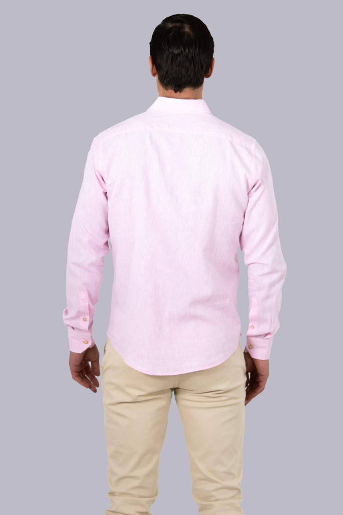 Camisa Ibiza Lino Rosa