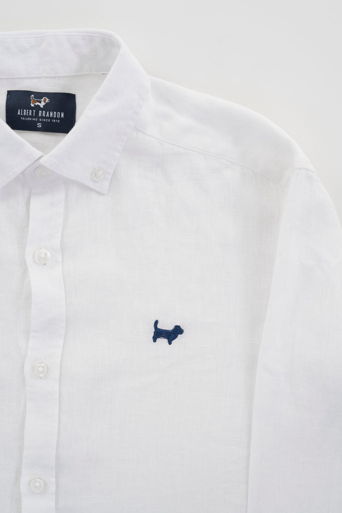 Camisa Milano Premium 100% Lino Blanco