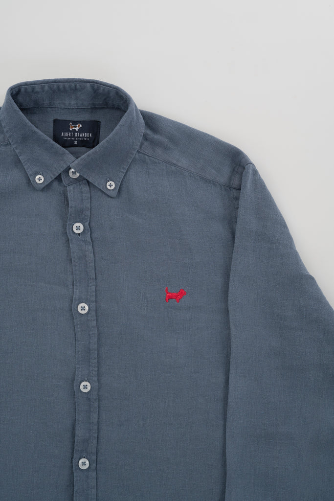 Camisa Milano Premium 100% Lino Índigo