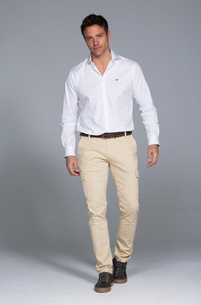 Camisa Garment Dyed Blanco