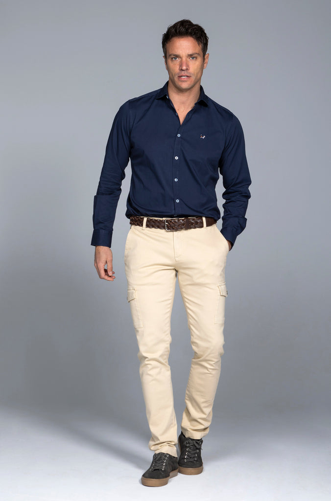 Camisa Garment Dyed Marino