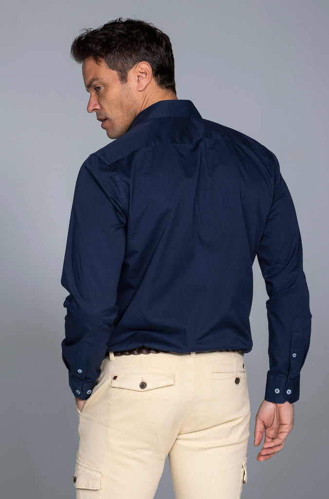 Camisa Garment Dyed Marino