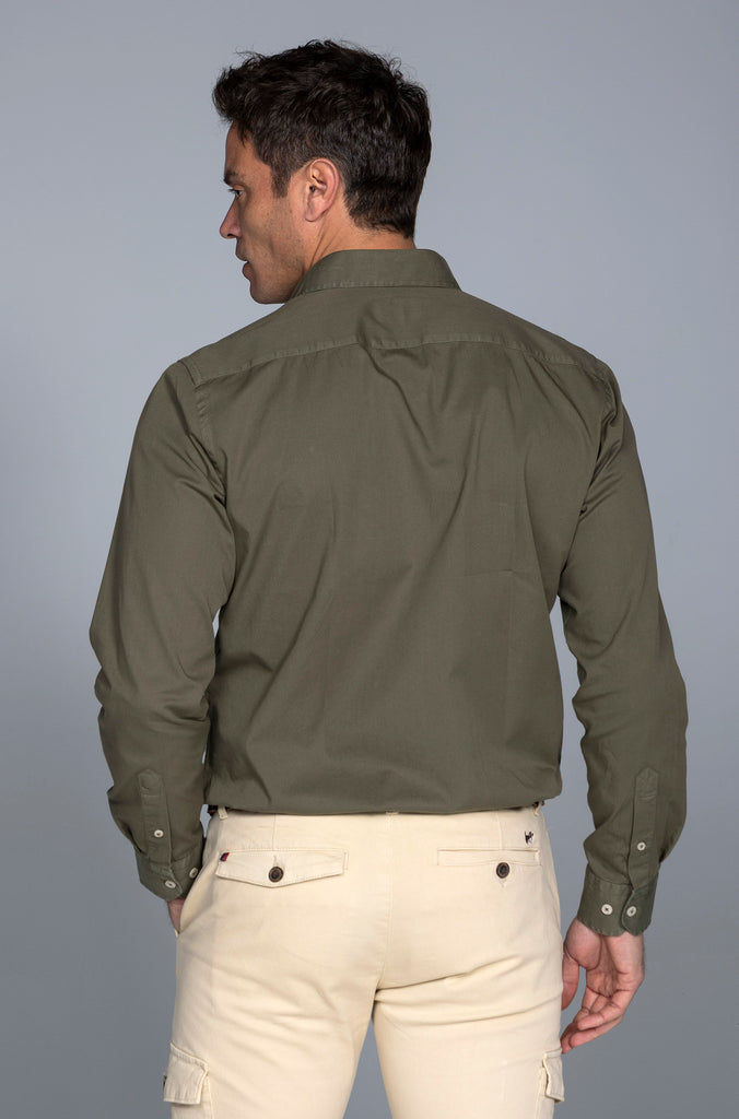 Camisa Garment Dyed Kaki