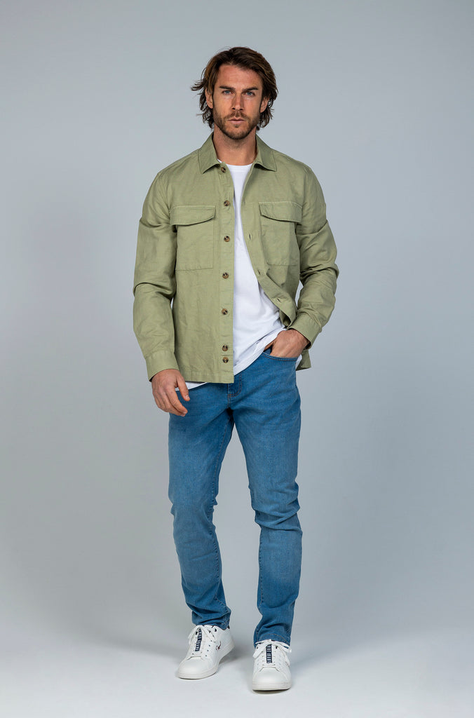 Sobrecamisa Casual Cotolino Verde Medio