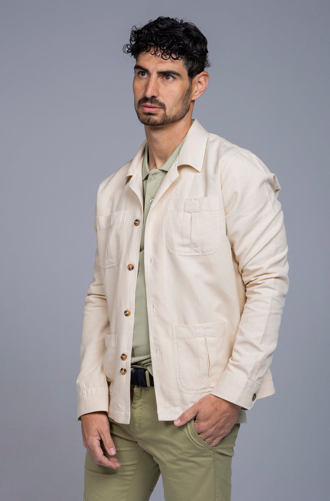Sobrecamisa Rens Lino Beige