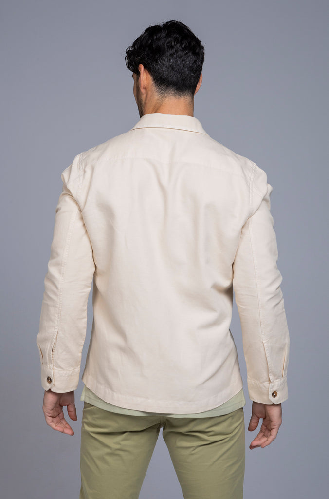 Sobrecamisa Rens Lino Beige