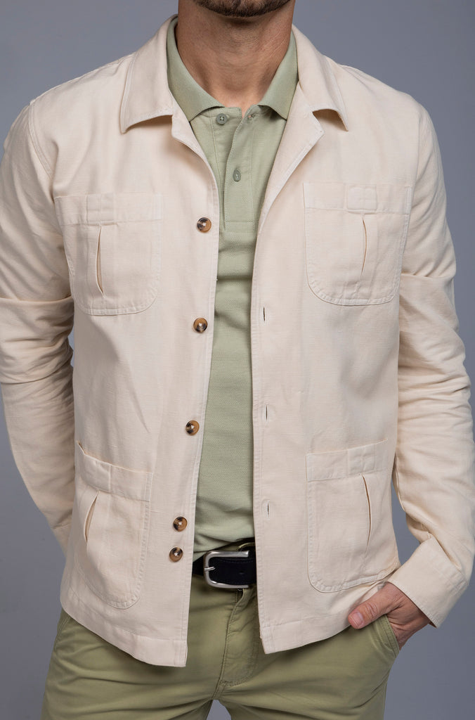 Sobrecamisa Rens Lino Beige