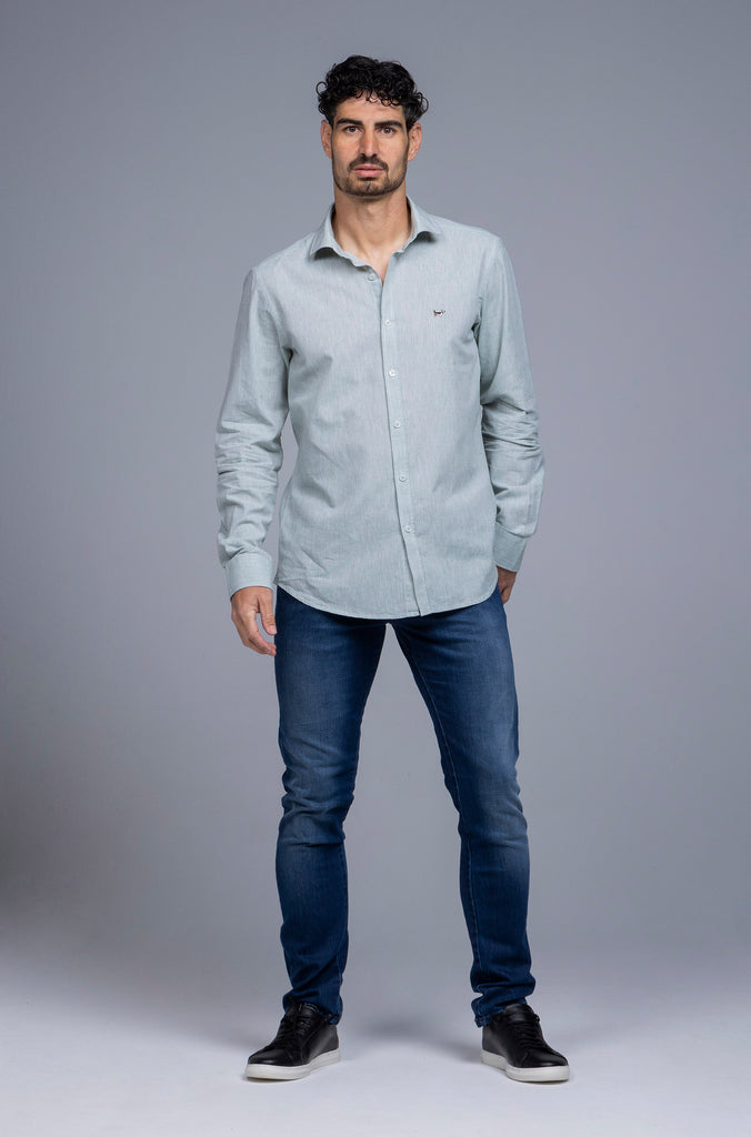 Camisa Lino Bersalles Verde Menta