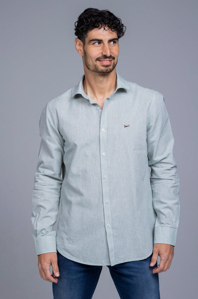 Camisa Lino Bersalles Verde Menta