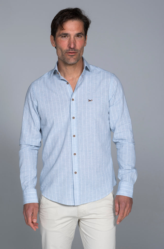 Camisa Zumaya Lino Celeste