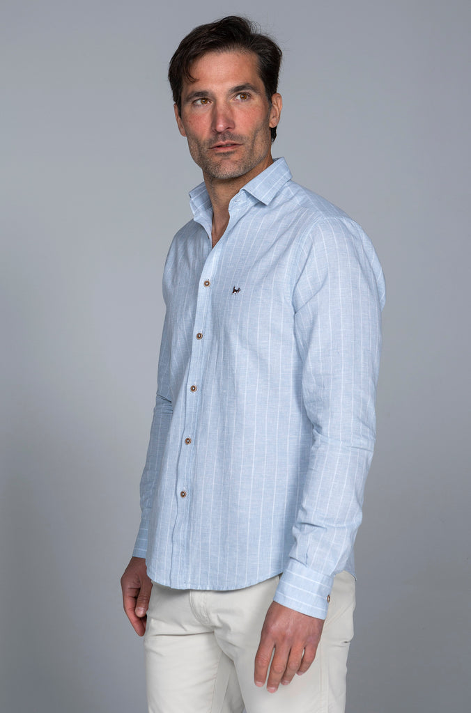 Camisa Zumaya Lino Celeste