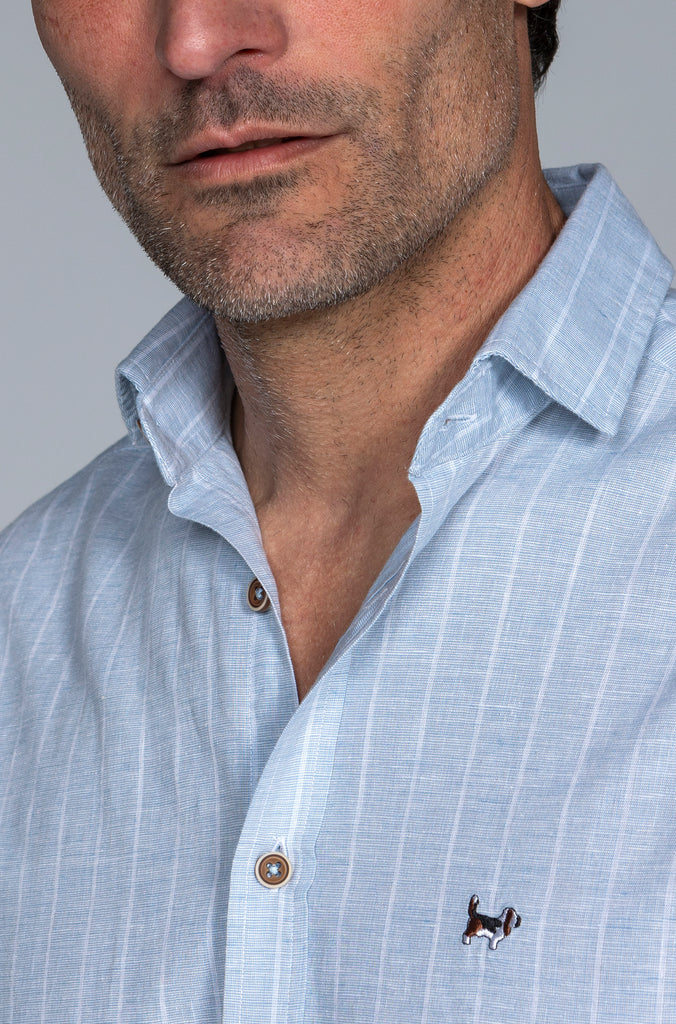 Camisa Zumaya Lino Celeste