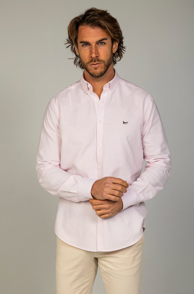 Camisa Raya Oxford Suavizada Rosa
