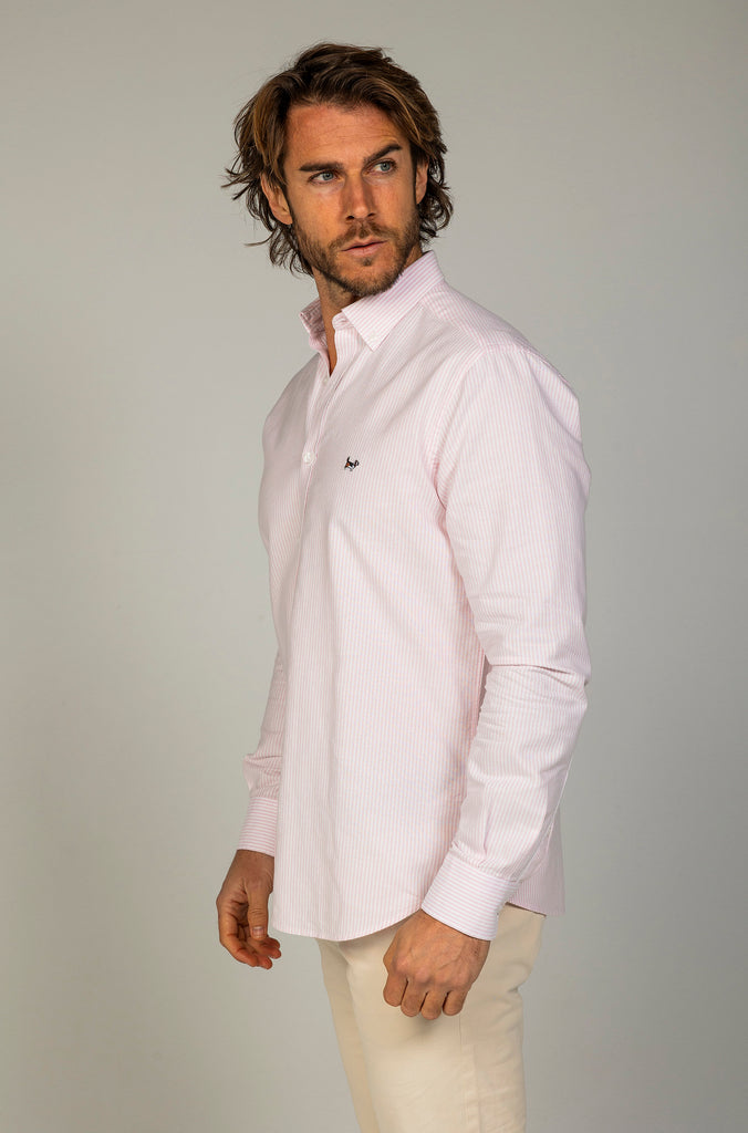 Camisa Raya Oxford Suavizada Rosa