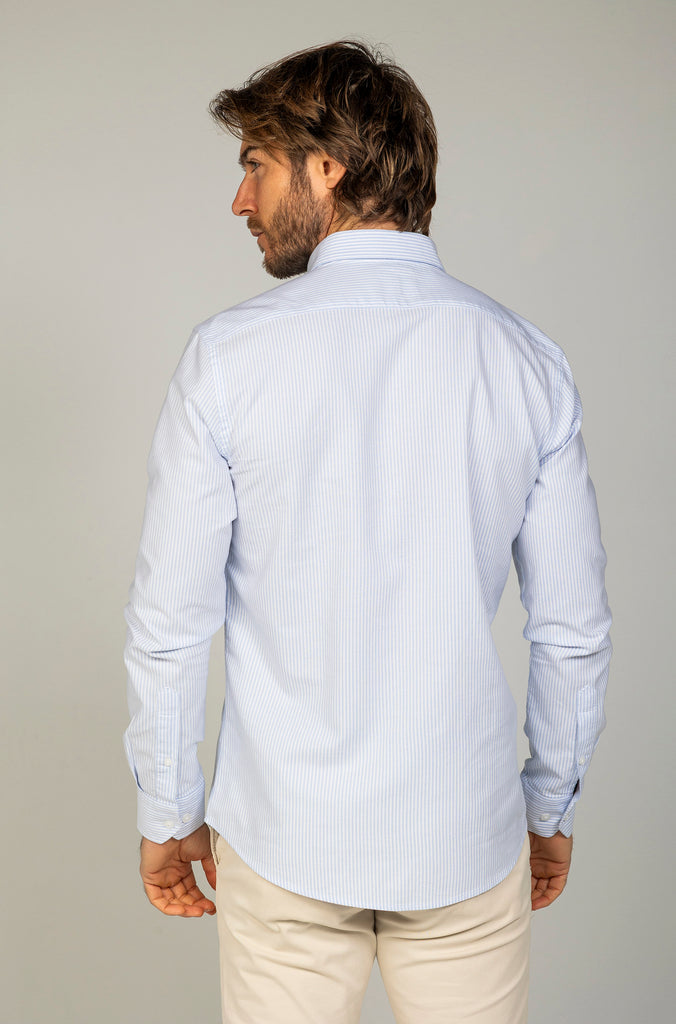 Camisa Raya Oxford Suavizada Celeste.