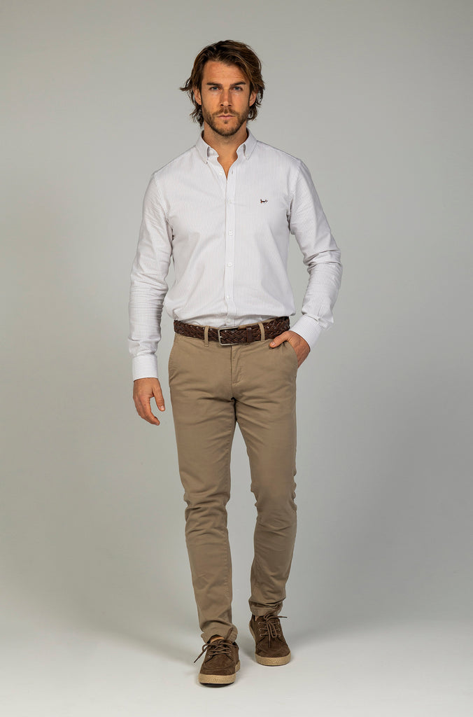 Camisa Raya Oxford Suavizada Piedra