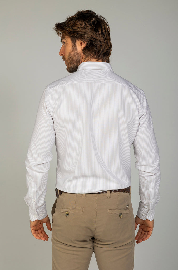 Camisa Raya Oxford Suavizada Piedra