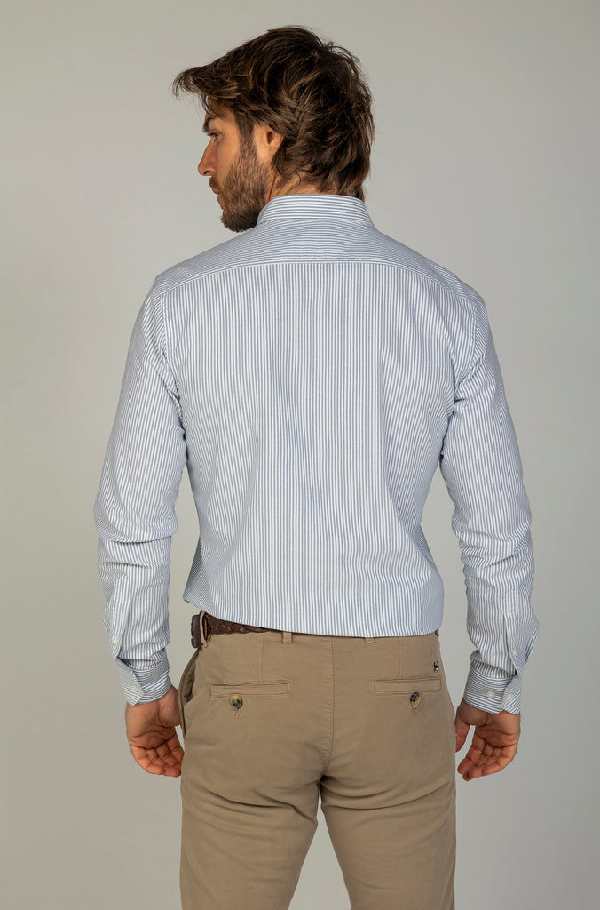 Camisa Raya Oxford Suavizada Verde Oscuro