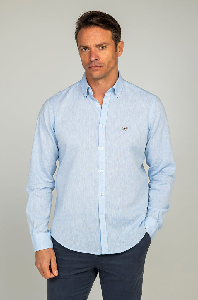 Camisa Lino Sport Celeste