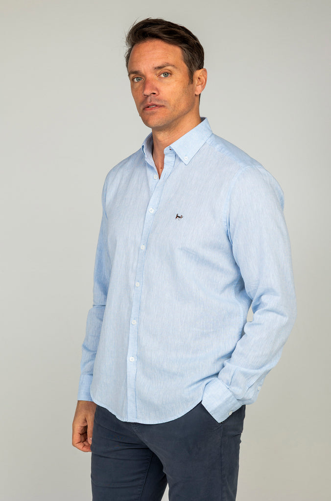Camisa Lino Sport Celeste