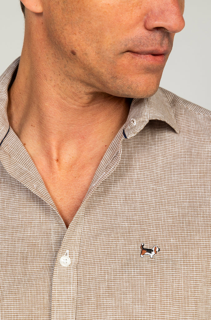 Camisa Lino Pata Gallo Arena