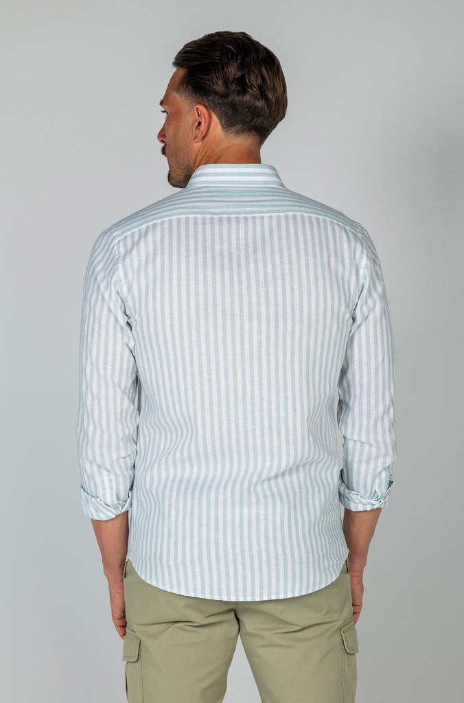 Camisa Lino Sport Raya Verde Bajo