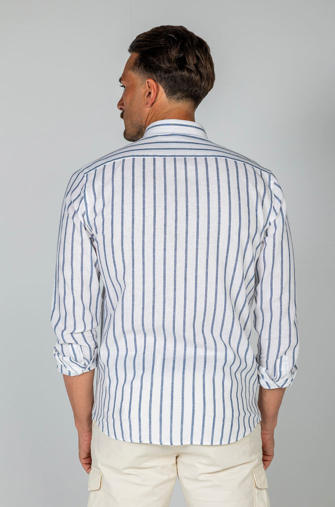 Camisa Lino Sport Raya Azul Marino