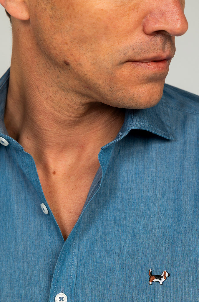 Camisa Denim Fake Indigo