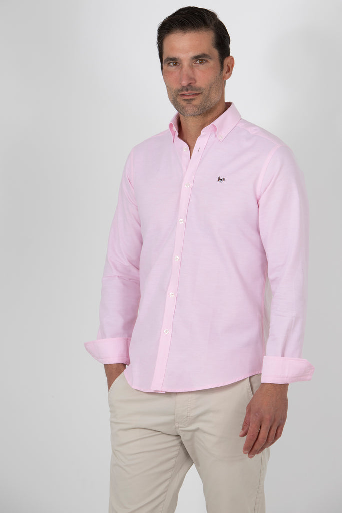Camisa Oxford Suavizada Rosa palo