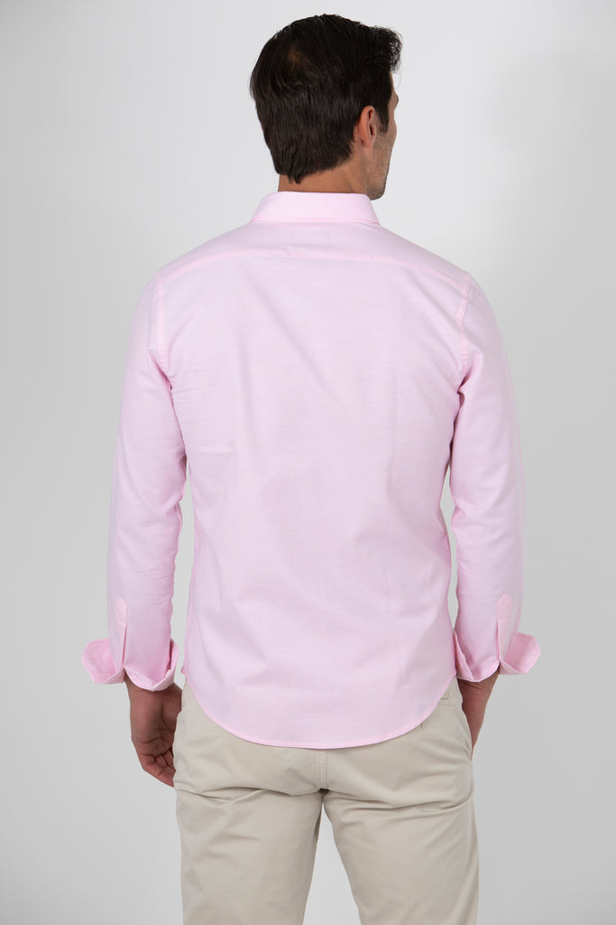 Camisa Oxford Suavizada Rosa palo