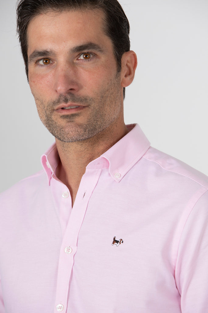 Camisa Oxford Suavizada Rosa palo