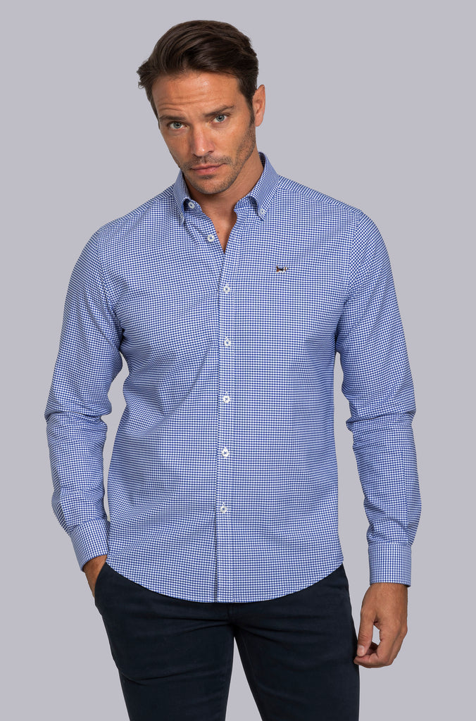 Camisa Oxford Vichy Marino