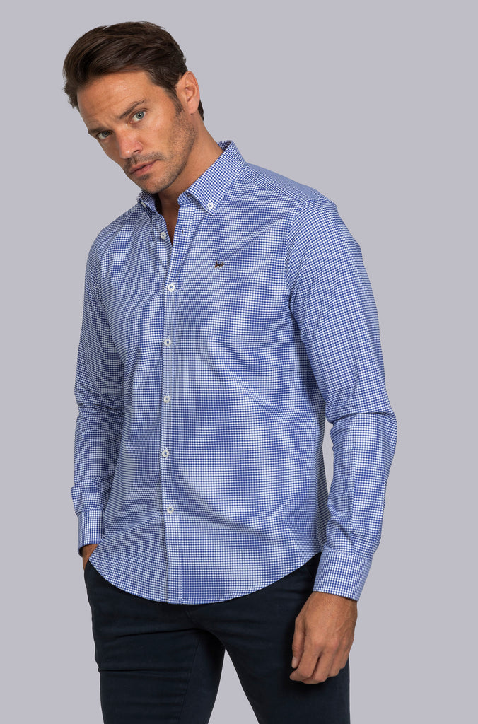 Camisa Oxford Vichy Marino