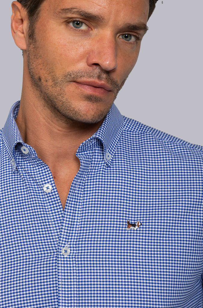 Camisa Oxford Vichy Marino