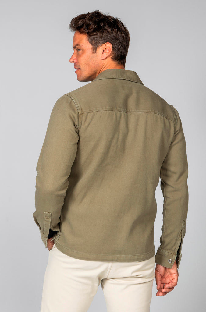 Sobrecamisa Tintada Doble Bolsillo Kaki